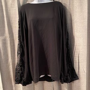 Sheer long sleeve blouse